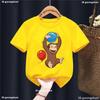 Kawaii Kids Clothes Curious George Monkey Cartoon Printed Yellow T Shirt Girls/Boys Summer Tops T-Shirt Harajuku Shirt