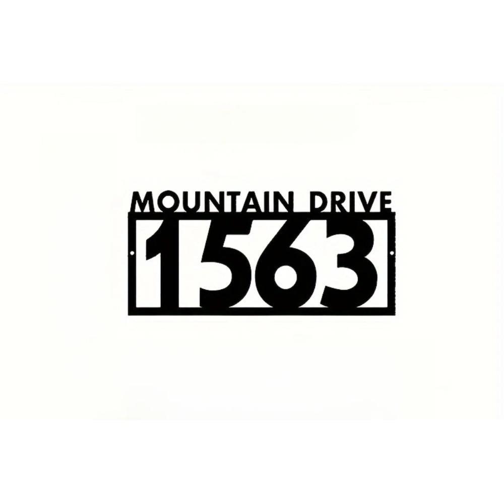 

Custom Metal Sign House Numbers Plaque Personalized Address Wall Decor Home Gift