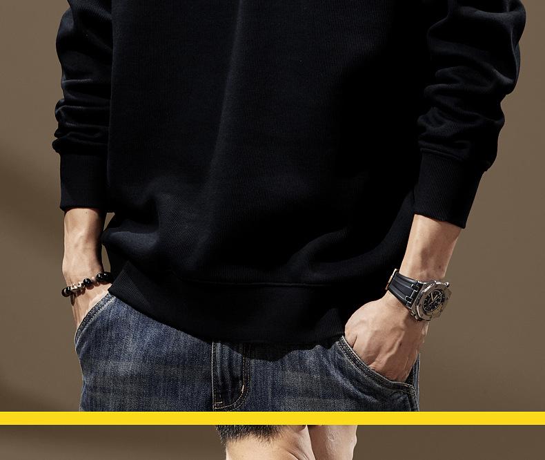 Sudadera de Otoño para Hombre con Estampado de Panda, Cuello Redondo, Corte Ajustado - Top de Marca de Moda