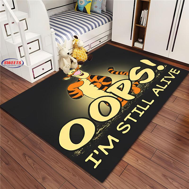 1 Pezzo Tappeto Area Winnie the Pooh Tigger, Tappeti Soggiorno e Camera da Letto, Tappetino Divano Camera Bambini, Tappeto Antiscivolo Pavimento Zerbino, Regalo per Bambini