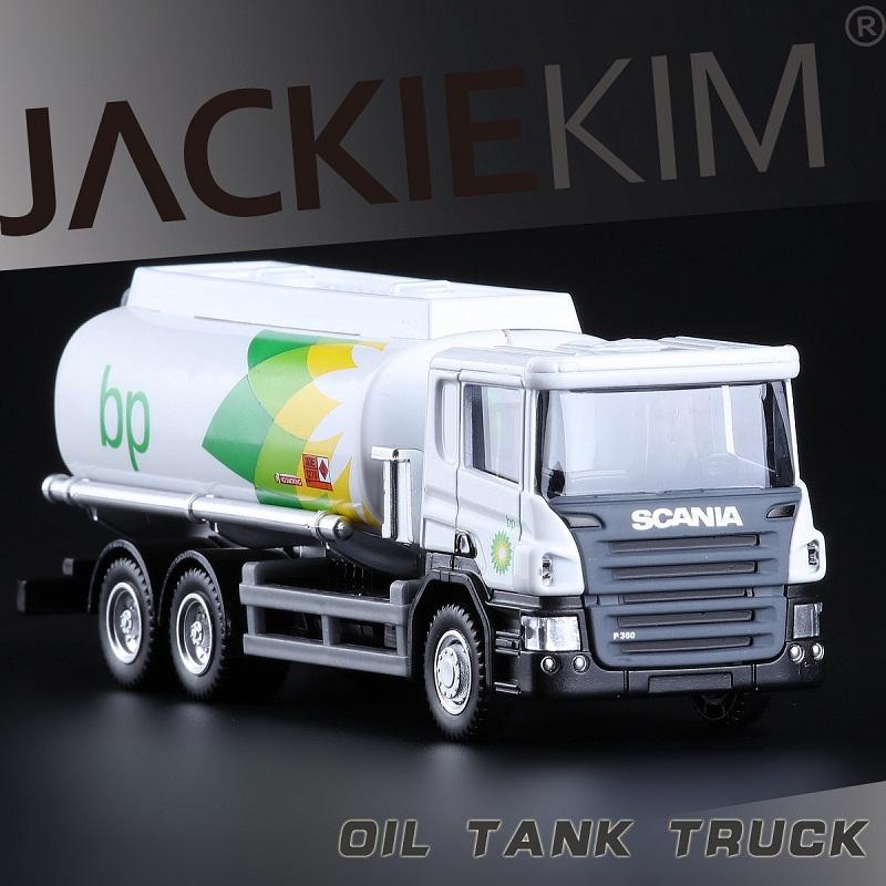 SCANIA MAN Oil Tank Truck Total bp Shell 5 inch Simulation Diecast & Toy Vehicle RMZ city 1:64 Cadouri de mașini din aliaj pentru copii