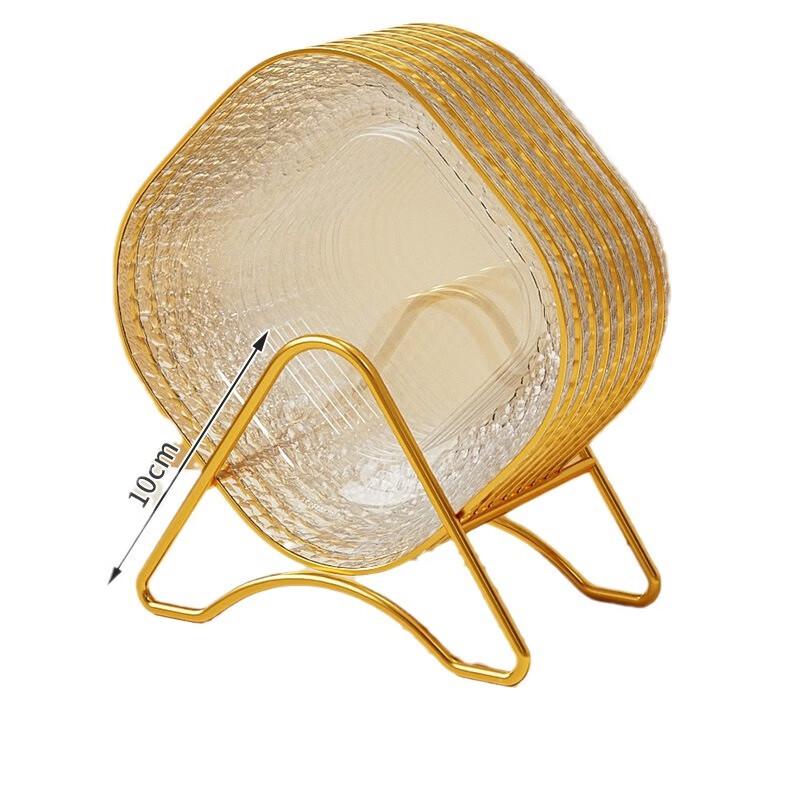 Shanzhongshan Gold Rim PET Bone Dish Set