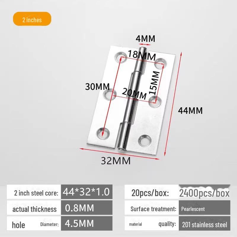 Scharniersatz für Schranktüren und Fenster aus Edelstahl 304
