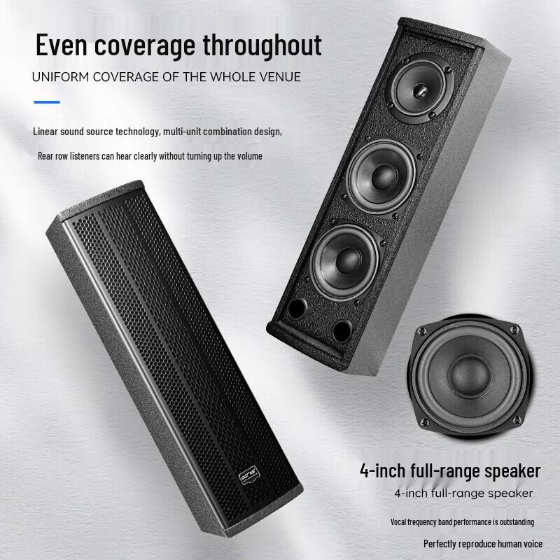 SAST Professional Conference Room Passive Column Speaker System with Wireless Microphones CN Plug (adapter Included)