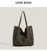 Leopard Print Canvas Shoulder Bag for Women - 2025 Trendy Large Capacity Tote