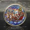 Christmas Eve Commemorative Coin, Santa Claus Commemorative Coin, Color Printed Commemorative Medal, Holiday Christmas Gift
