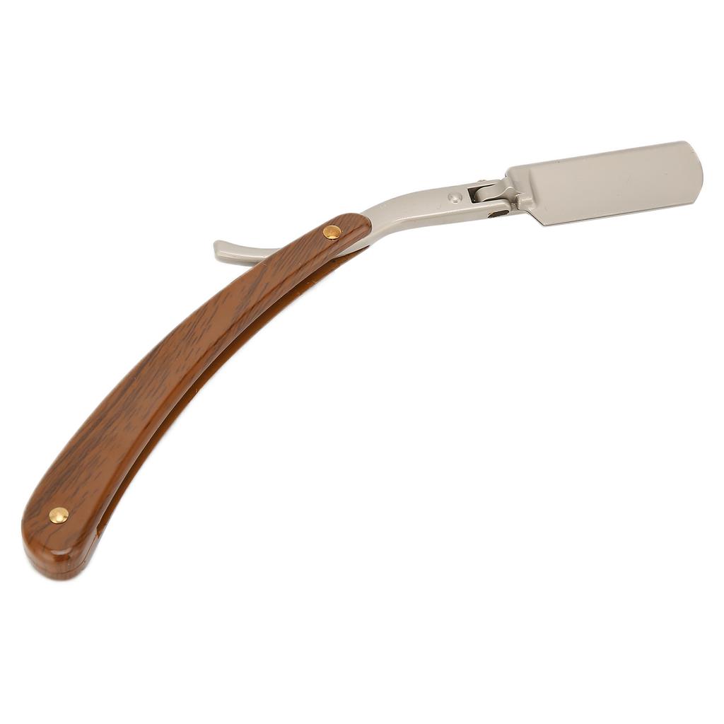 Straight Razor Plastic Zinc Alloy Sturdy Durable Safe Nonslip Streamline Lightweight Barber Razor for Home Barber Shop