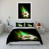 Soccer ball with flames. Bedding sets Duvet cover sets Duvet covers Pillowcases(1*Duvet Cover 2*Pillowcases without duvet insert)