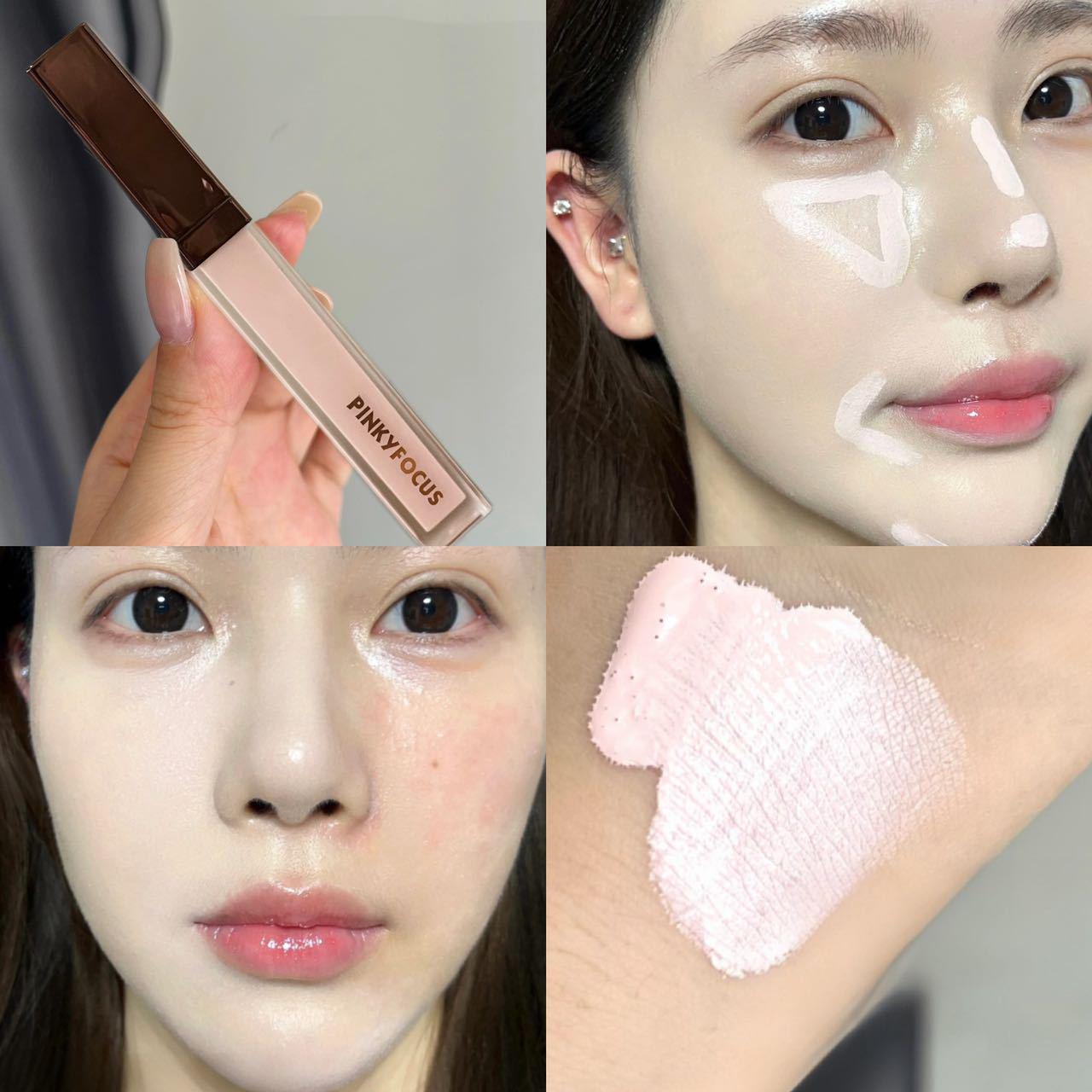 PINKYFOCUS Misty Sheer Concealer: Brightens, Hydrates, Lightweight & No Caking Foundation. 7g