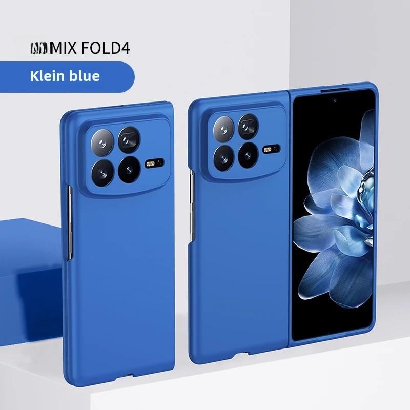 Luxury Fashion Solid Candy Color Folding Case for Xiaomi Mix Fold 4 Skin Feel Anti-Fall Screen Protective Lens Shockproof Full Protect Cover
