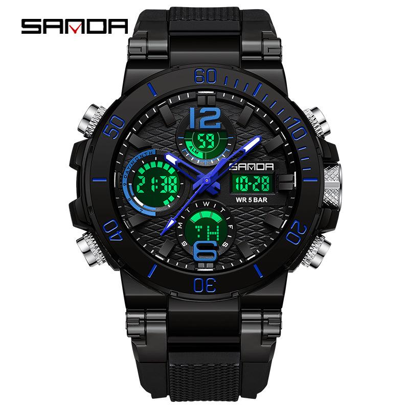 Sanda Jugend Mode Sport Wasserdichte Elektronische Uhr