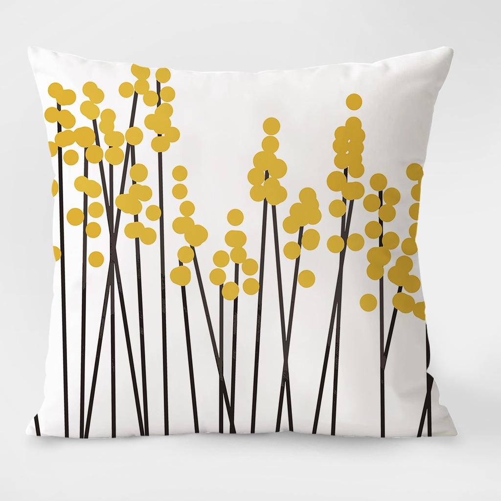 Spring Pastoral Light Luxury Pattern Decorative Pillowcase Living Room Bedroom Square Cushion Pillowcase