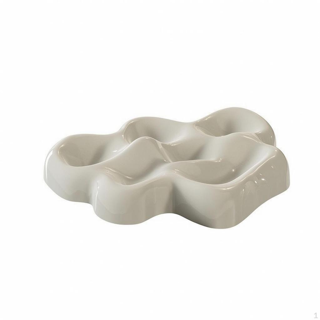AtmosphericShaped Tray with Compartments Versatile Atmospheric Aesthetic Jewelry Holder for