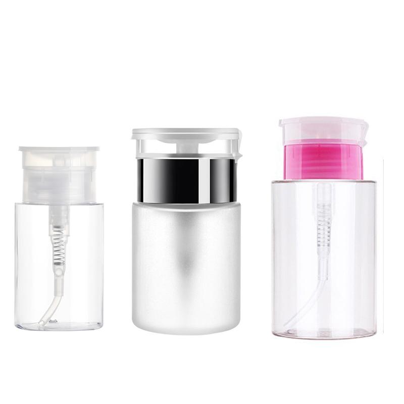 

60/150 мл пустой запираемый флакон-дозатор для жидкости, очиститель для ногтей, контейнеры для жидкости, многоразовый прозрачный косметический контейнер 60ml&Plastic