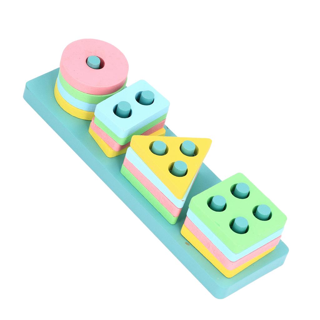 Building Blocks Educational Wooden Exquisite Design Geometric Stacker Building Blocks for Kids Type