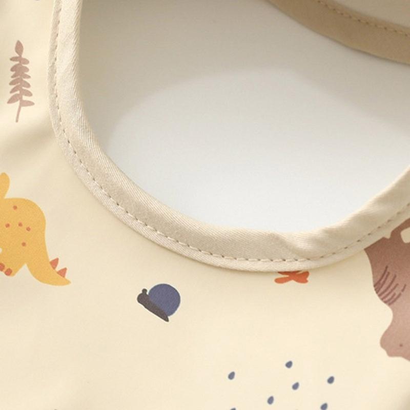 Niedliches Lätzchen in Form einer fliegenden Ärmel mit wasserdichter Schicht, verstellbares Spucktuch für Baby 6-36 Monate