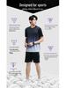 Unisex Quick-Dry Ice Silk Sports Set - Short Sleeve & Plus Size for Outdoor Running