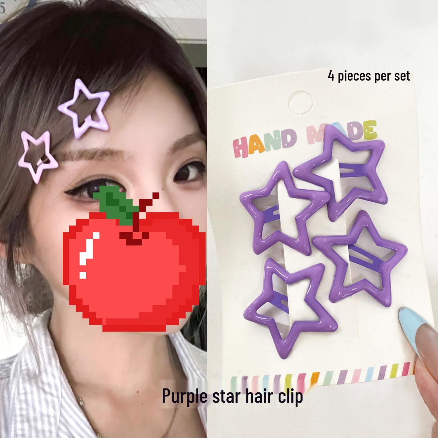 Dopamine Star Hair Clip: Colorful Y2K Five-Pointed Star Clips for Girls - Cute Bangs Accessories for Concerts