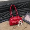 Large capacity bag women's spring and summer  new fashion niche design shoulder underarm bag high-end bowling bag