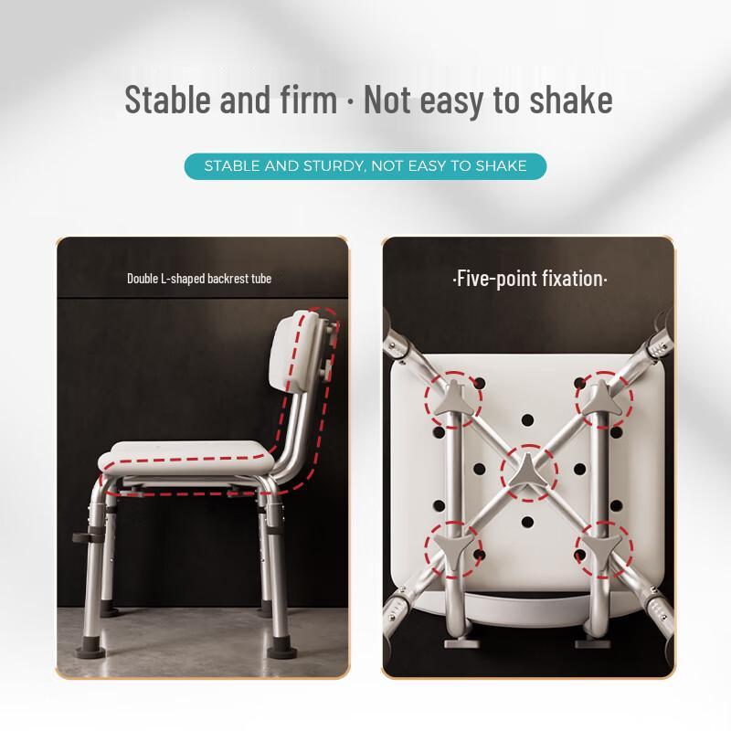 Yilunte Elderly Anti-Slip Shower Chair & Stool