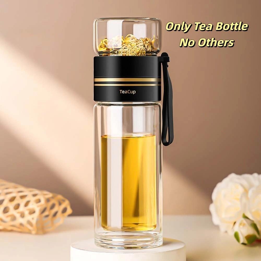 Round Mouth 450ML Tea Bottle Borosilicate Glass Handhold Portable Bottle  Business Gift