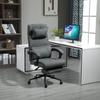 Ergonomic Office Chair with Adjustable Height, Armrests and Footrest, 66x70x115-123 cm, Grey