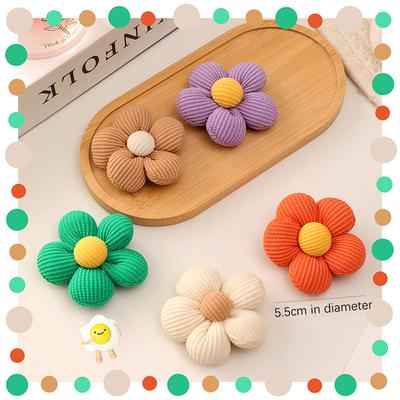 Apliues Acolchados de Tela Hechos a Mano Coloridos con Flores para DIY Tocado Pasador Parches de Ropa Manualidades Accesorios de Decoración