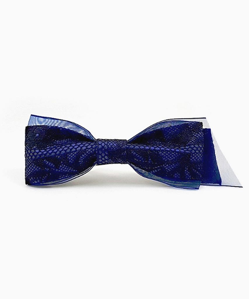 Racoha Sabrina Navy Great Hairpin (Satin Mesh Large Ribbon Pin)