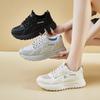 Casual Mesh Sneakers för Kvinnor Löparskor Slip On Promenadskor Komfort Pappa Skor Dam Snörning Andningsbara Chunky Plattform Arbete Tennis Sneakers