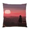 Office Sofa Cushion Cover Simple Illustration Cartoon Scenery Pillow Cover Luxury Home Decoration Cushion Cover