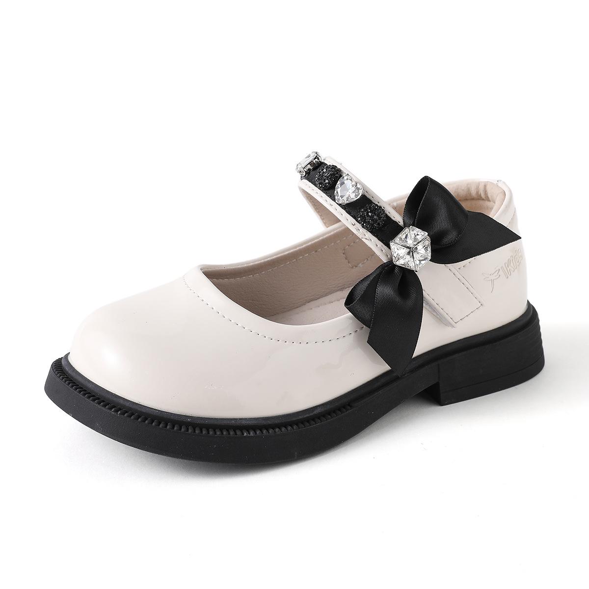 Red Dragonfly Girls  Loafers - Spring & Autumn 2026 Small Leather Princess Performance Shoes, Black 31/205 бежевый