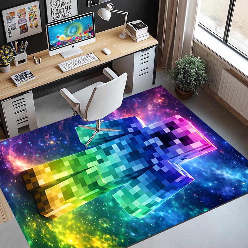 Gamer Pattern Rug, Indoor/Outdoor Mat, for Picnic, Gameroom, Bedroom, Office, Living Room, Home Decor Carpet, Birthday Gift