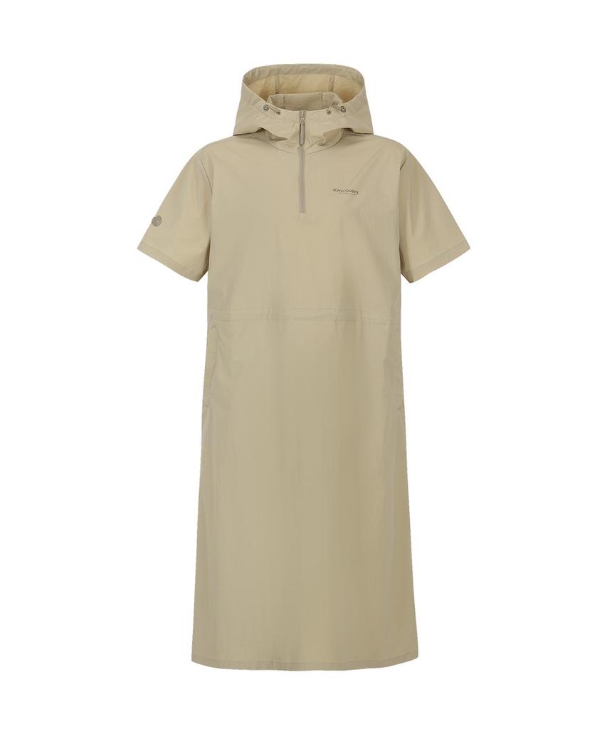 DISCOVERY EXPEDITION Women'S Freshvent Hooded Woven Dress (L/Beige)