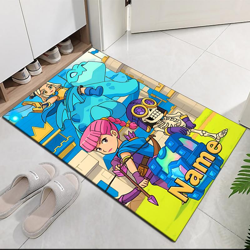 Custom Name Clash Royale Printed Carpet, for Office Chair Living Room Bedroom Kitchen Room Decor Gifts.
