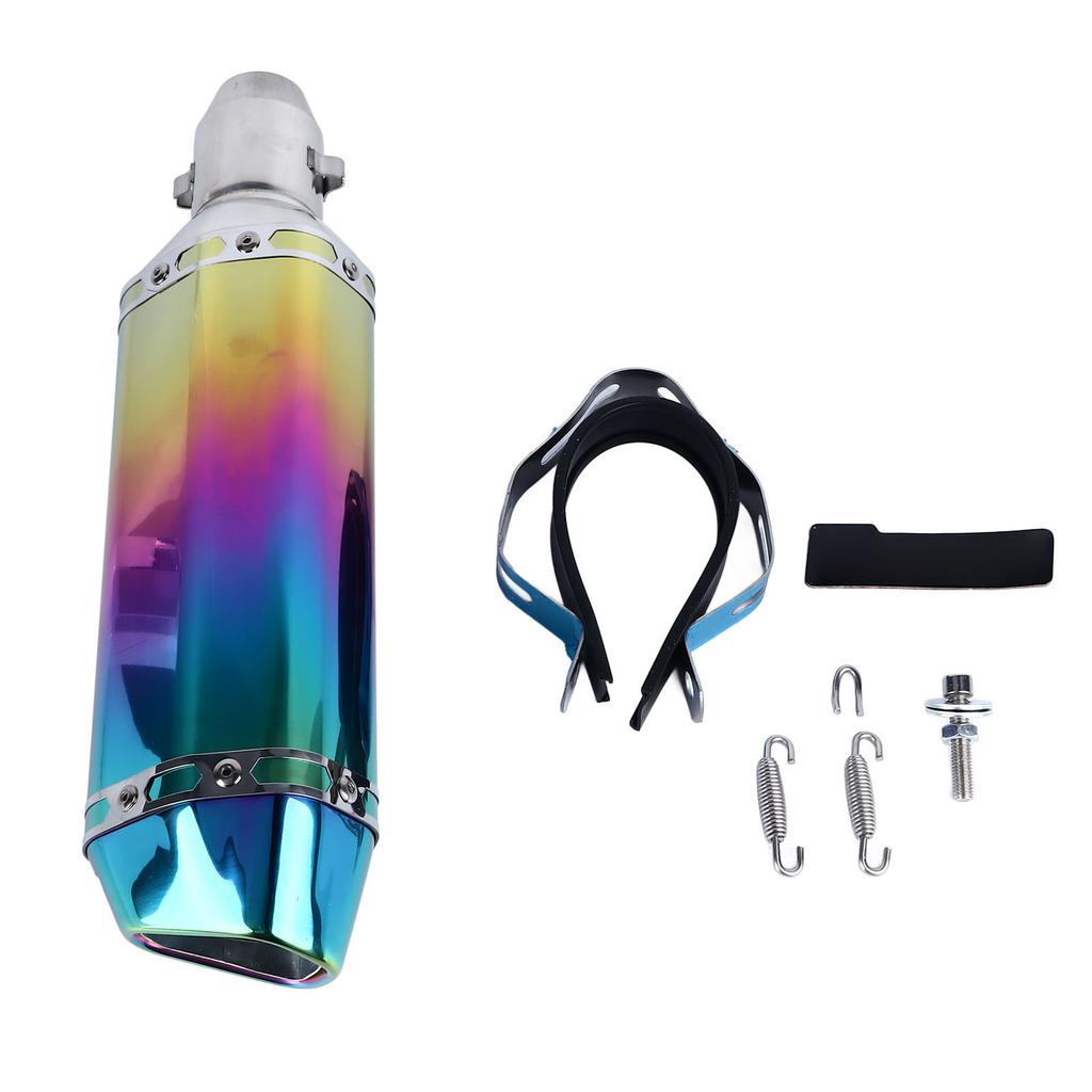 Motorcycle Exhaust Tip Pipe Large Displacement Stainless Steel Colorful Case Universal Outlets End Tailpipe for 51mm