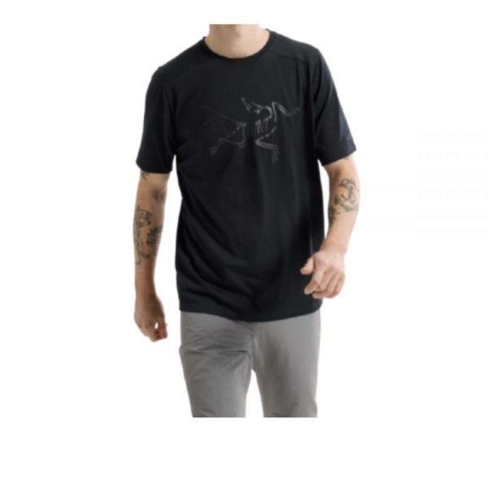 Arc Teryx 25 Ionia Merino Wool Logo Shirt Ss Man Atpsm06796blk Black/S (around 95)