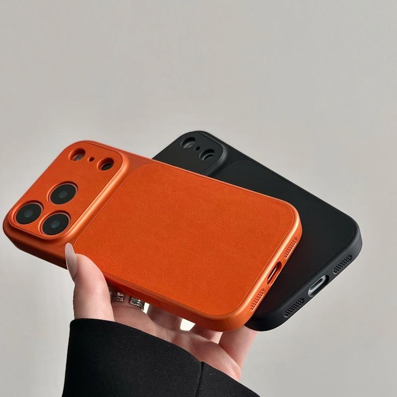 Business Leather Texture Shockproof Plain Case For iPhone 17 16 15 14 13 12 11 17Pro Max Original Protective Skin Friendly Cover
