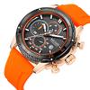 Multifunktions-Chronograph Drei-Augen-Silikonarmband Leuchtendes Kalender-Herrenuhr 2211