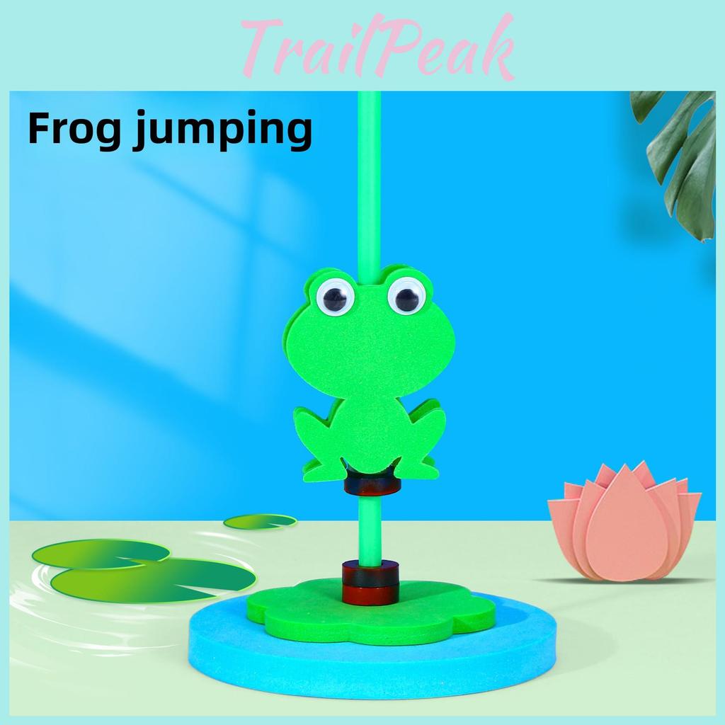 Bouncing Magnet Frog Experimental Assembly Material Set Children Puzzle Toy