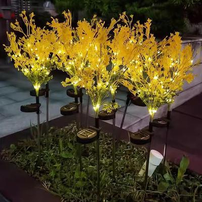 LED Solar Rapeseed Flower Outdoor Cross Border Garden Light Solar Lawn Plug In Light