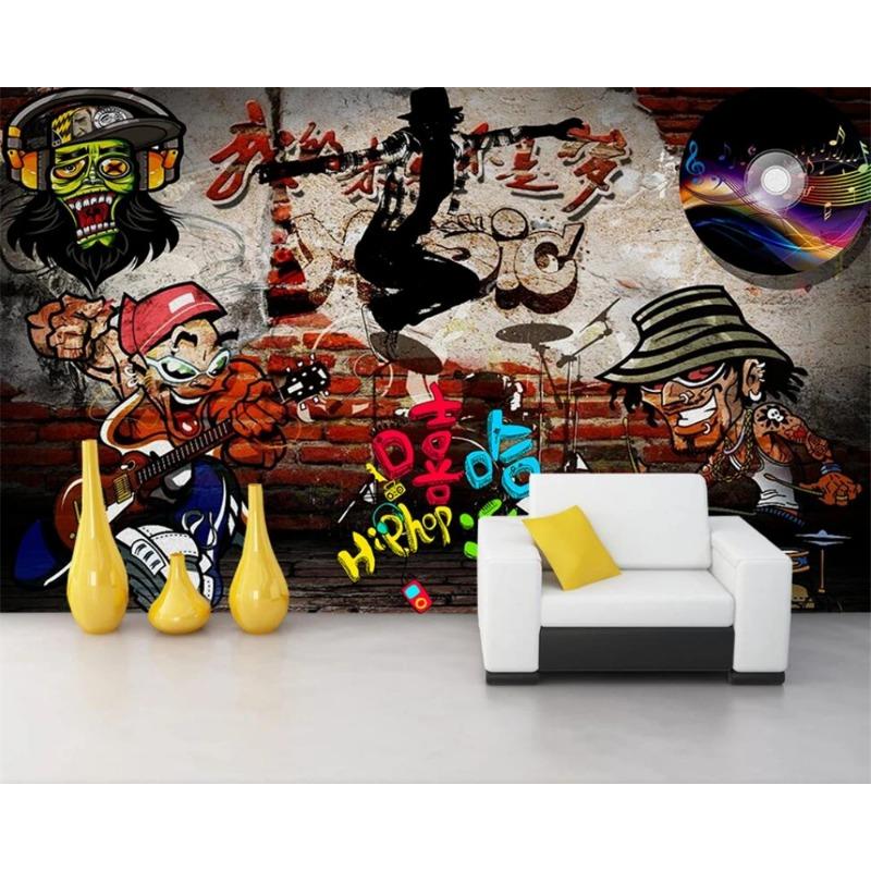 Graffiti Wallpaper Hip Hop Style Mural Home Decoration Living Room Bedroom Background 3d Wallpaper