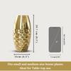 Metal Hammered Vase for Home Decor, Golden