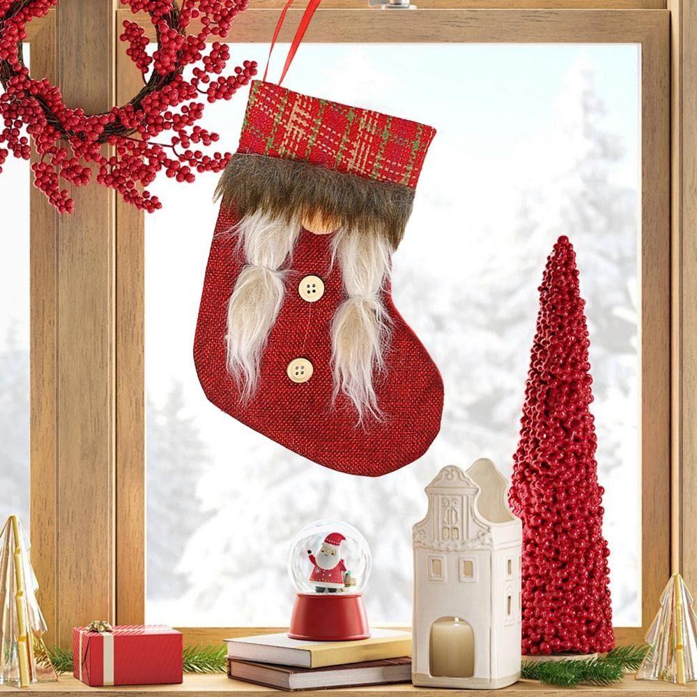 Handmade Christmas Sock Hanging Ornaments Cartoon Christmas Tree Pendant  Xmas Tree Decor