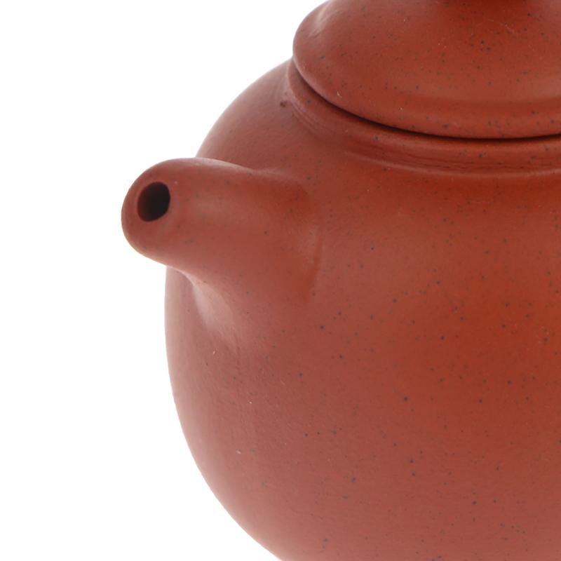 25Ml Enameled Pottery Teapot Pocket Hand Teapot Handstand Fingertip Kettle Tea Pet Dark-Red Enameled Pottery Teaset Accessories