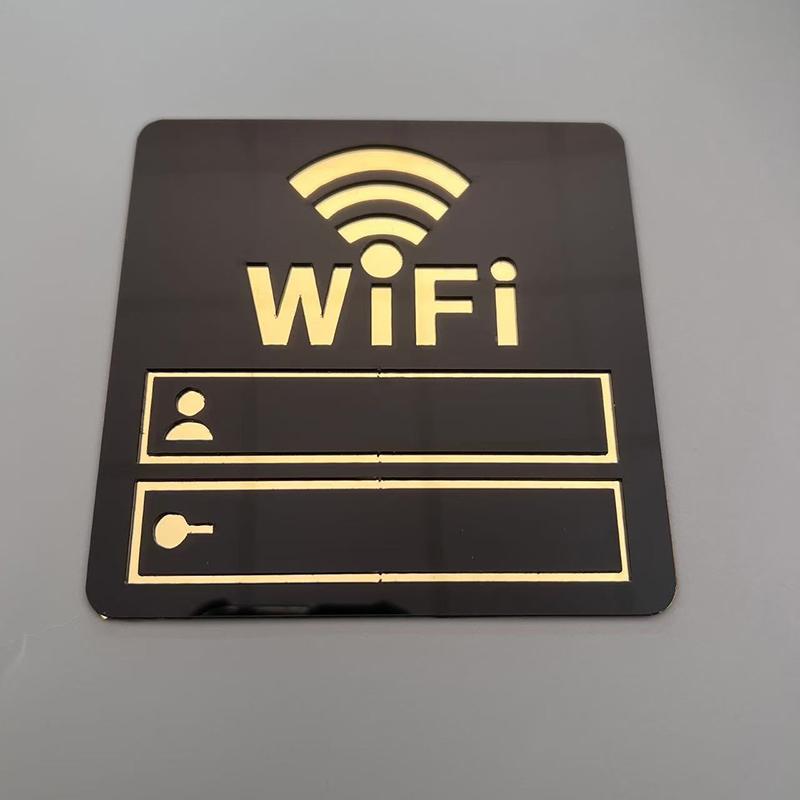 10Cm Wifi Sign Mirror Wall Stickers Rewritable Handwriting Account And Password   3D Acrylic Tools Accessories
