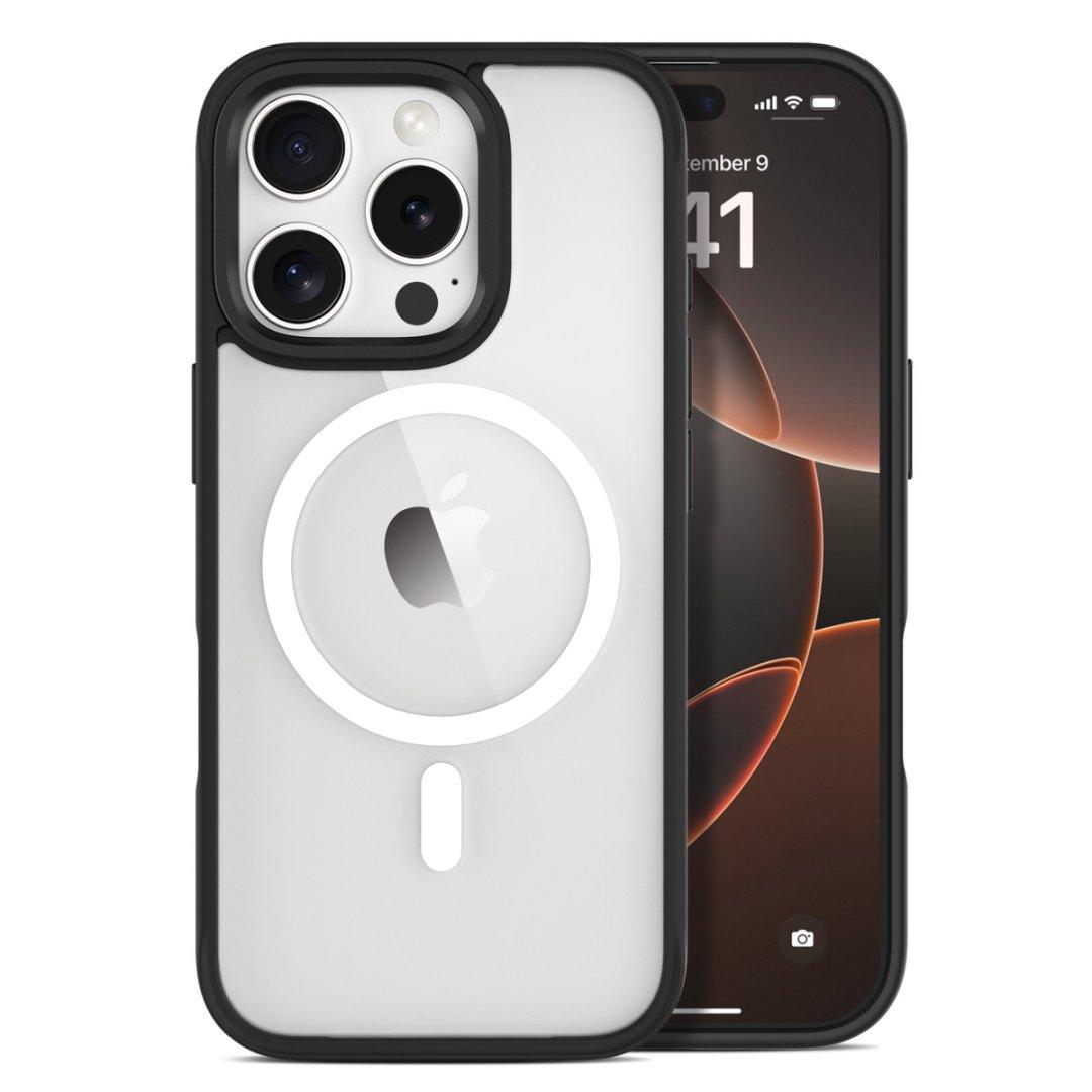 For iPhone 16 Pro Max Clear Phone Case Compatible with MagSafe PC TPU Back Cover (Phone Case Only) A