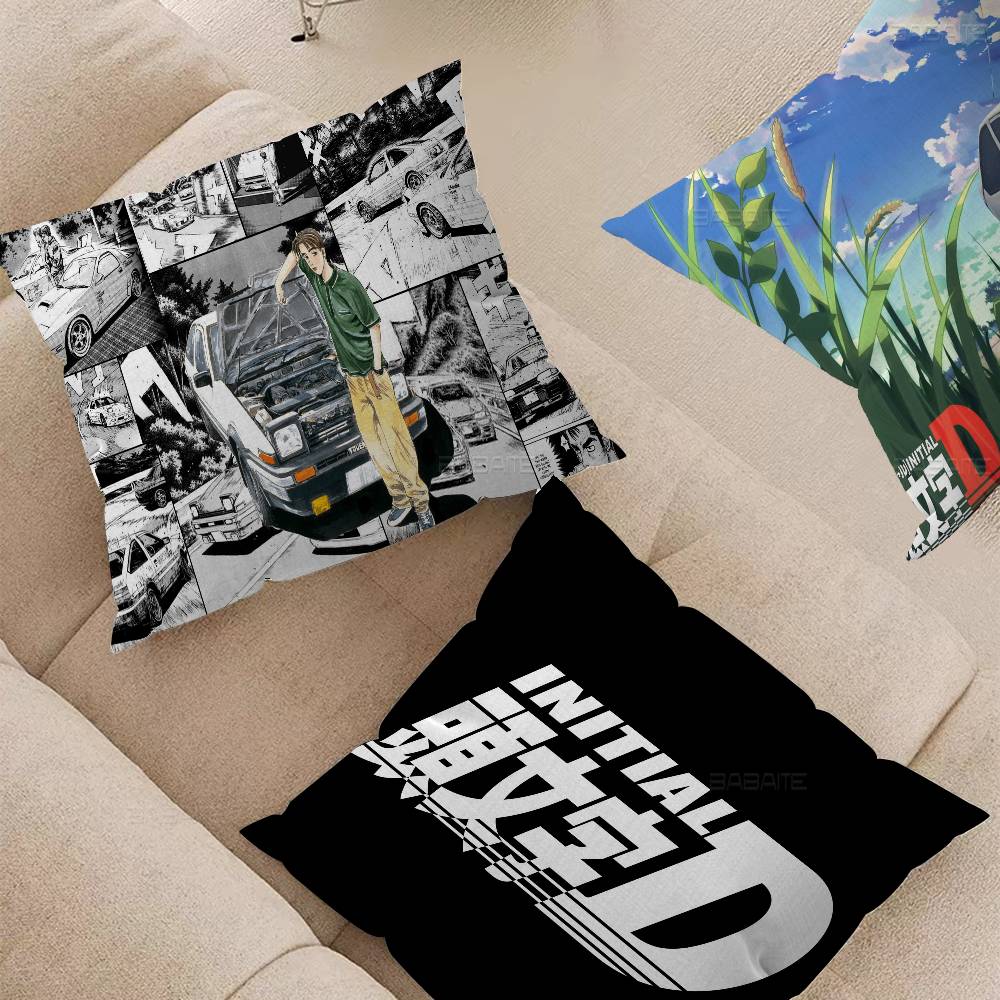 Initial D Fujiwara Tofu Shop Personalized Picture Text Home Decorative Pillows Household Gifts 45x45cm