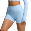 Pantaloni da yoga tinta unita con tasche – pantaloncini fitness traspiranti a vita alta snellenti per donna