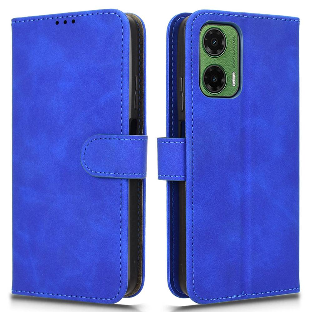Für Motorola Moto G35 5G Lederhülle Hautgefühl Sturzsicher Brieftasche Flip Handyhülle