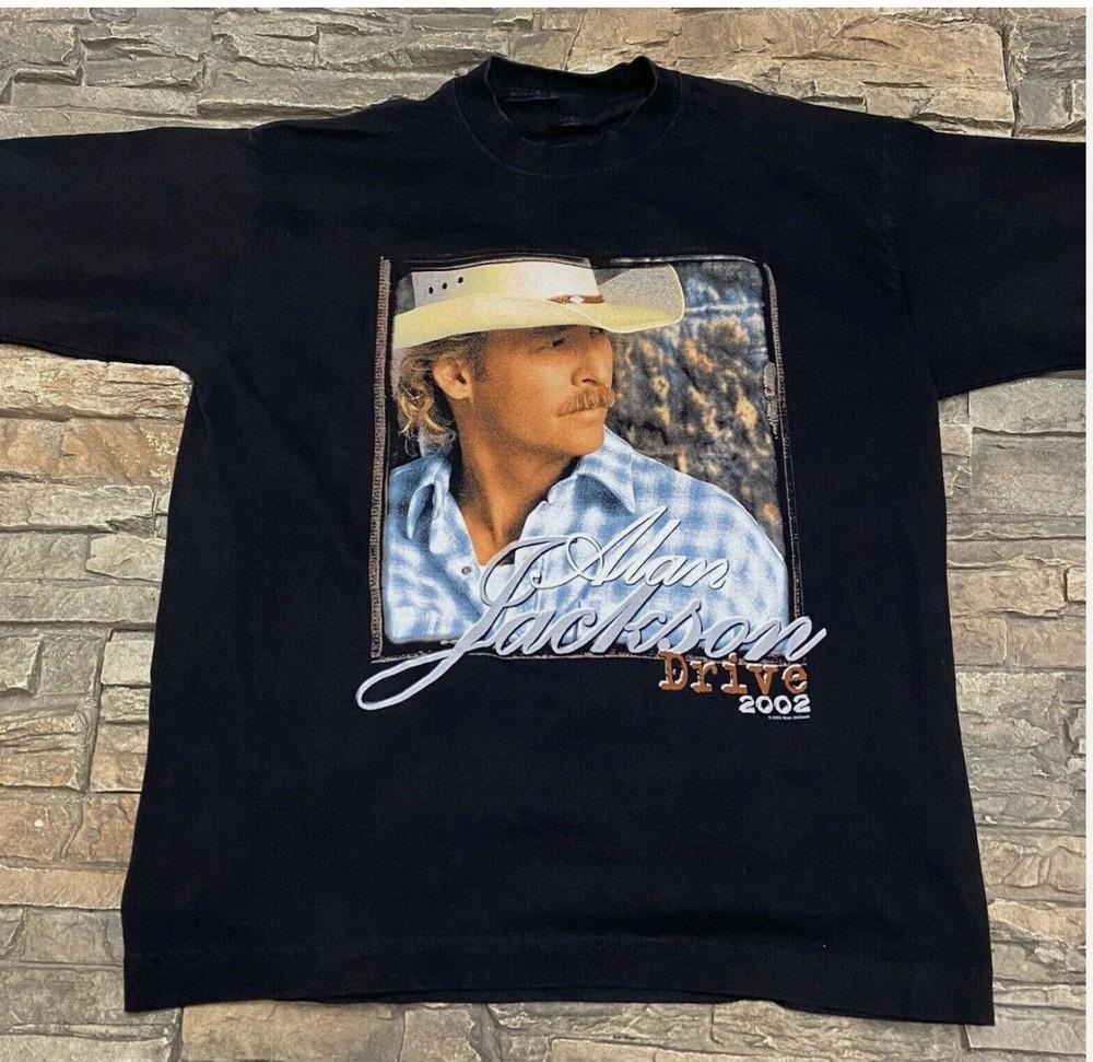 

Alan Jackson Tee Shirt Med,Large Drive 2002 Tour T-Shirt Country Music Unisex T-Shirt XXXXL